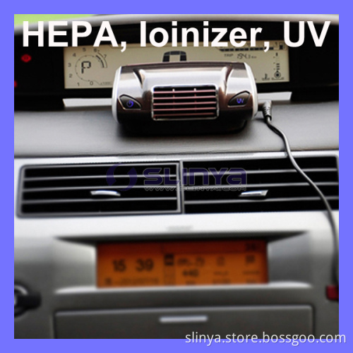 50000 Hours 2 Watt DC 12V HEPA UV 3 Million Anion Car Ionizer Portable Car Air Ionizer Ionic Air Purifier